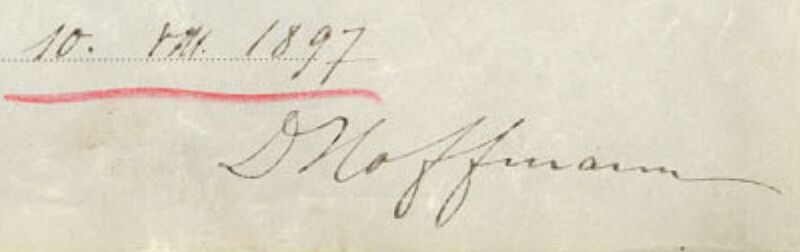 Signature of Felix Hoffmann (cropped)