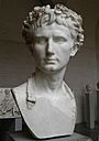 The so called “Augustus Bevilacqua”, bust of the emperor Augustus wearing the Corona Civica, Glyptothek, Munich (9897920023).jpg