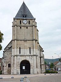 Archivo:Église Saint-Étienne de Saint-Étienne-du-Rouvray - Vue de l'Ouest