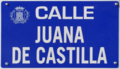 Alcalá de Henares (RPS 22-02-2025) calle Juana de Castilla, placa indicativa