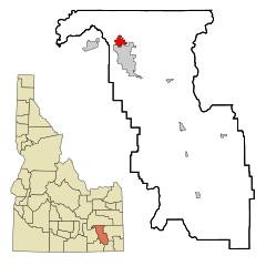 Bannock County Idaho Incorporated and Unincorporated areas Chubbuck Highlighted.svg