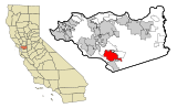 Contra Costa County California Incorporated and Unincorporated areas Danville Highlighted.svg