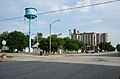 De Land Illinois Water Tower Post Office and Grain Elevator