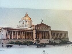 Archivo:Dibujo del proyecto original del Palacio Legislativo de la Ciudad de México