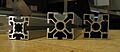 Extruded aluminium section x3