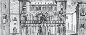 Archivo:Façana de la Casa de la Ciutat de València en un gravat de Josep Vergara de 1762