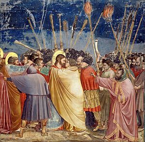 Archivo:Giotto - Scrovegni - -31- - Kiss of Judas