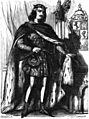Grabado que representa a Fernando IV el Emplazado