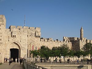 Archivo:Jaffa Gate and Tower of David