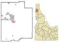 Kootenai County Idaho Incorporated and Unincorporated areas Fernan Lake Village Highlighted