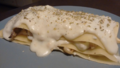 Lasaña de atún y setas con bechamel al roquefort