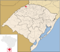 Locator map of Crissiumal in Rio Grande do Sul