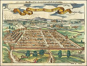 Archivo:Map of Cusco by Sebastian Munster (1574)