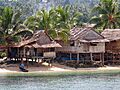 Medium shot of idyllic villages beach near Auki, the capital of Malaita. (10702263414)