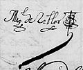Miguel de Riglos, firma