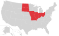 Missouri Valley Football Conference Map
