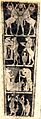 Nacre plate with anthropomorphic animals