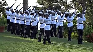 Archivo:Ninety-six gun salute in Saint Lucia following the Queen's passing