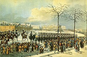Archivo:Peterburg, Senate Square, 1825, dec. 14