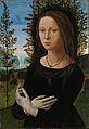 Retrato de una joven por Lorenzo di Credi
