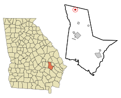 Tattnall County Georgia Incorporated and Unincorporated areas Cobbtown Highlighted.svg