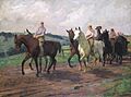 The Ladies' Army Remount Dep't, Russley Park, Wiltshire, 1918 Art.IWMART3094