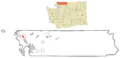 Whatcom County Washington Incorporated and Unincorporated areas Custer Highlighted