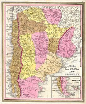Archivo:1846 Burroughs - Mitchell Map of Argentina, Uruguay, Chili in South America - Geographicus - LaPlata-m-1946