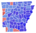 1978 Arkansas gubernatorial election results map by county