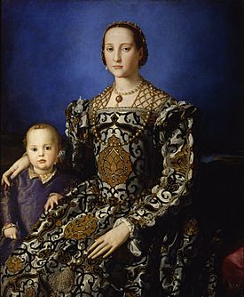 Archivo:Bronzino - Eleonora di Toledo col figlio Giovanni - Google Art Project