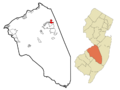 Burlington County New Jersey Incorporated and Unincorporated areas McGuire AFB Highlighted