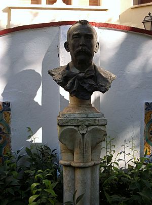 Archivo:Bust de Joan Antoni Benlliure i Tomás al jardí de la casa museu Benlliure