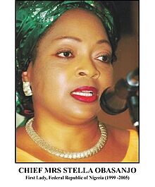 Chief Mrs. Stella Obasanjo (First Lady Federal Republic of Nigeria 1999 - 2005).jpg