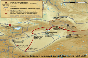 Archivo:Emperor Taizong's campaign against Xiyu states