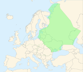 Localización de la llanura europea oriental
