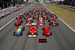 Archivo:Ferrari Formula 1 lineup at the Nürburgring