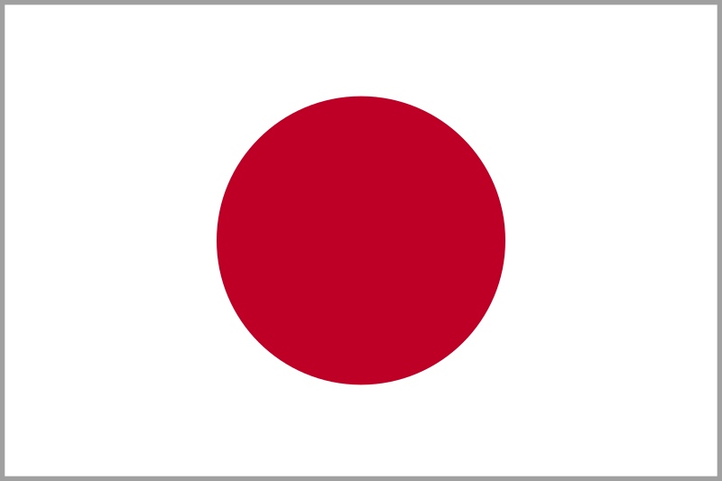 Flag of Japan (bordered)