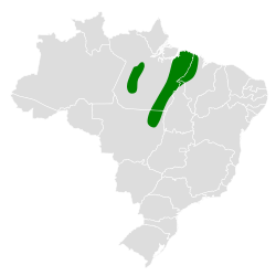 Distribución geográfica del saltarín opalescente.
