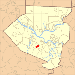 Map of Allegheny County PA Highlighting CastleShannon.png
