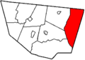 Map of Sullivan County Pennsylvania Highlighting Colley Township