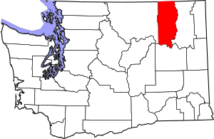 Archivo:Map of Washington highlighting Ferry County