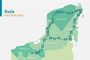 Archivo:Mapa de estaciones del Tren Maya sitio