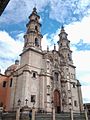 OTRA VISTA DE LA PARROQUIA DE LA ASUNCION DE LA V. MARIA. EDIFICADA EN EL S. XVIII. LAGOS DE MORENO, JALISCO. MEXICO