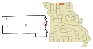 Putnam County Missouri Incorporated and Unincorporated areas Livonia Highlighted.svg