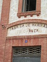 Rótulo de la fábrica de harinas