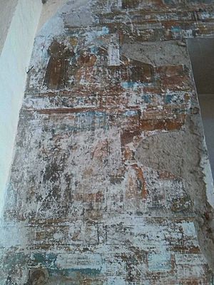 Archivo:Restos de un mural franciscano en el exconvento de Tepeaca