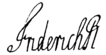 Firma de Federico V de Dinamarca