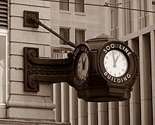 Soo Line Building clock