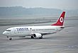 Turkish Airlines Boeing 737-400; TC-JEZ@ZRH;09.03.1997 (8370123136).jpg