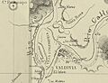 Valdivia e Isla Teja en el Mapa de la Expedicion de Francisco Vidal Gormaz